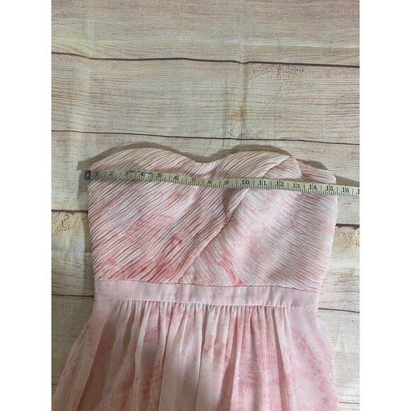 Erin Featherstone Women's Watercolor Pink Rose Watercolor Chiffon Dress - 4 - Picture 7 of 14